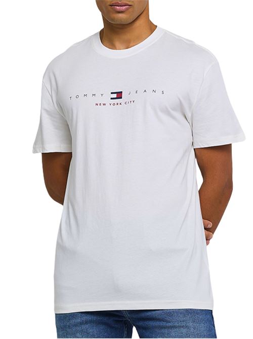 T-shirt bianca in cotone Tommy Jeans | DM0DM21911YBL